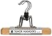 Whitmor 6026-342 Natural Wood Collection Slack Hanger, Set of 5 (Pack of 2)