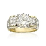 3.27ct Diamond Engagement Ring, 1.00ct t.w. Diamonds In Gold. Size 6