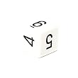 Chessex Opaque 16mm Dice, White with black d6 with numbers