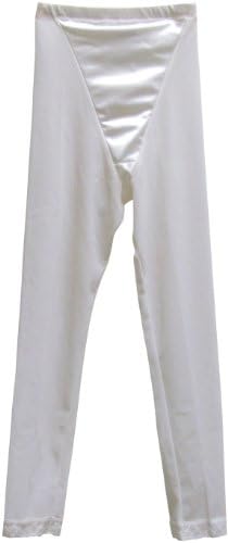 Sheer Capri Length Lace Trimmed Shapewear Leggings (Small (26" Waist), Ivory)