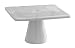 Tag Whiteware Porcelain Ceramic Square Pedestal Cake Plate, Large, 14-Inch, White
