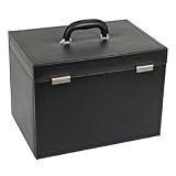 Wolf Designs Womens 355961 Queens Court Collection Extra Large Black Jewelry Armoire