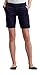 Aeropostale Women's Curvy Solid Bermuda Uniform Shorts