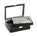 Jewelry : Black Double Layer Cufflinks Case