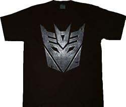 Transformers Mighty Fine Evil Deception Face Black T-shirt Tee