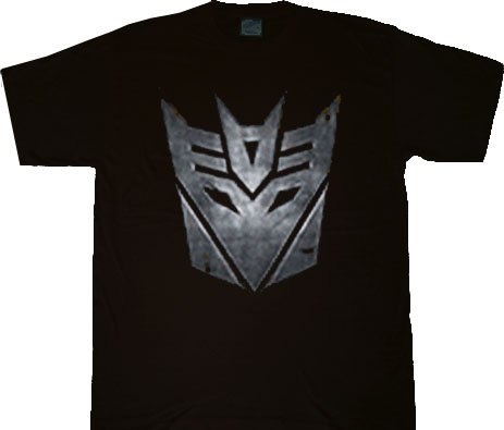  Transformers Mighty Fine Evil Deception Face Black T-shirt Tee