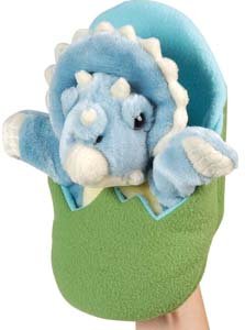 Childrens Toyshop  Toys : Baby Triceratops Plush Puppet