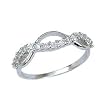 Sterling Silver Rhodium Ring with Clear CZ - Size: 6-9