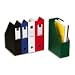 5* office - Porte-revues PVC Lot de 10 Porte-revues en PVC soudé 5*, dos de 7 cm, rouge, livré à 