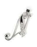 INITIAL PENDANT W/CZ STERLING SILVER .925 Letter N