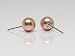 HinsonGayle 7-8mm Naturally Pink Button Cultured Pearl Stud Earrings (Sterling Silver)