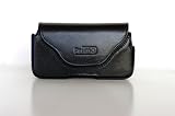 Black Prima Premium Leather Lateral Case for Palm Centro