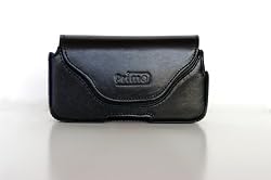 Prima Premium Leather Lateral Case for Palm Centro-Black