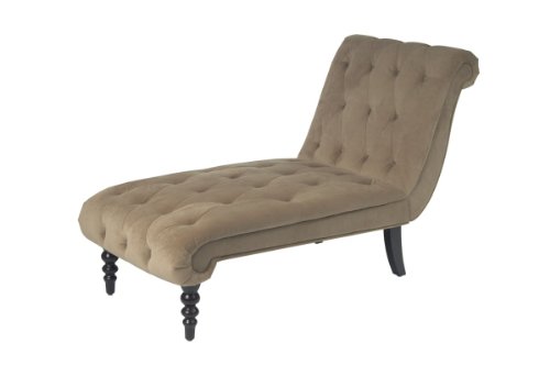 Avenue Six CVS72-C27 Curves Tufted Chaise Lounge - Coffee Velvet Avenue Six CVS72-C27 Curves Tufted Chaise Lounge - Coffee Velvet