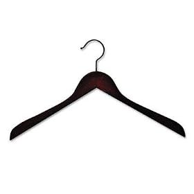 Generations(tm) 12727 - Deluxe Beech Wood Coat Hangers, 18, Metal Hook, Mahogany Finish, Six per Pack