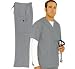 Nursing Uniforms | Medical Uniforms | Medical Scrubs and Uniforms | Discount Medical Uniforms | Cheap Medical Uniforms | Cheap Uniforms | Men's Nursing Uniforms | Nursing Uniform Sets - Natural Uniforms Unisex Solid Scrub Set(Gray M)