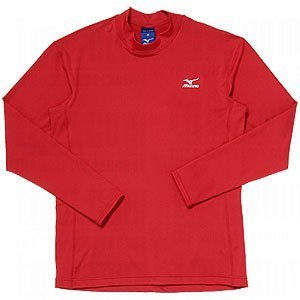 Mizuno Mens Premier G2 Long Sleeve Crew Shirts Red X-Large