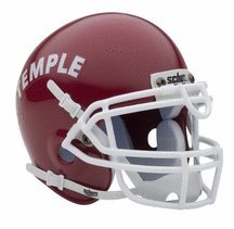 Schutt Temple Owls Cherry Authentic Mini Helmet