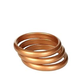 Trio of Metallic Bangle Bracelets by ClassicCloseouts