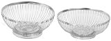 2-Piece Round Stainless Steel Wire Basket / Fruit Bowl Set - Fine StainlessLUX Serveware for Your Home