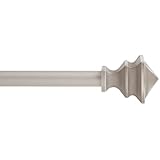 Kenney Arts and Crafts Window Curtain Rod, 48 to 86-Inch, Pewter