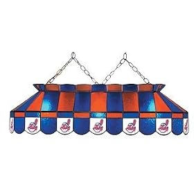 Cleveland Indians 40 STAINED GLASS POOL BILLIARD TABLE LAMP LIGHT