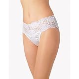 Women's full coverage solid panty with lace WINE XL