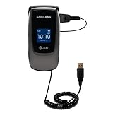 Coiled Power Hot Sync and Charge USB Data Cable w/ Tip Exchange for the Samsung SGH-A226 - Gomadic Brand