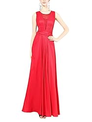 A-line Cocktail Floor Length Chiffon/Polyester/Spandex Natural   Waistline Beaded Sleeveless Tank Evening Dress/Homecoming Dress/Prom Dress/Wedding Party Dress 