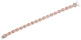 Silver Prong-Set Cubic Zirconia Citrine Diamond Tennis Bracelet