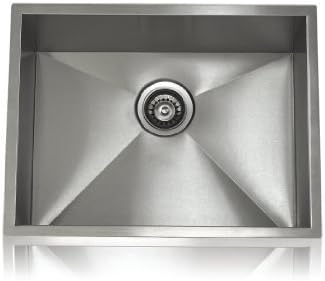 Lenova SS-0Ri-S3 Zero Radius Stainless Steel Single Bowl Undermount Kitchen Sink, Medium by Lenova Sinks