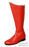 Child's Red Super Hero Costume Boots (Size: Large 4-5)