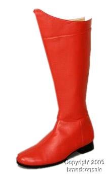 Adult Red Super Hero Costume Boots (Medium 10-11)