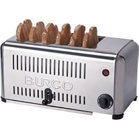 Burco 6 Slot Toaster Capacity: 6 slots. Stainless steel.