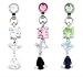 SQUARE, DIAMOND AND TEAR DROP GEM MICRODERMAL DANGLE RHDCZ4A-PERIDOT/AQUA/AMETHYST