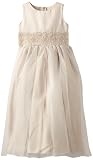 Us Angels Girls 4-6x Dress With Handbeaded Cummerbund