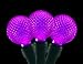 Set of 35 LED Purple Plum G12 Berry Fashion Glow Christmas Lights - Green Wire