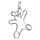 Forzieri Teddy Bear 18K Gold Diamond Pendant Necklace Blue