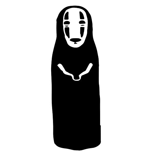 Spirited Away No Face Studio Ghiblil Sticker Decal Notebook Car Laptop 6" (Black)