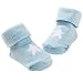 Elegant Baby Light Blue with White Star Newborn Booties 0-6 Months