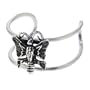 925 Sterling Silver BUTTERFLY Oxidized Toe Ring
