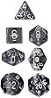 Chessex Dice: Polyhedral 7-Die Translucent Dice Set - Clear with white (Truly Clear)