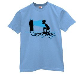 Television Roots T-Shirt-Mens-Light Blue-