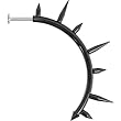 14 Gauge Black Stainless Steel Spike Talon Labret - 3/8"
