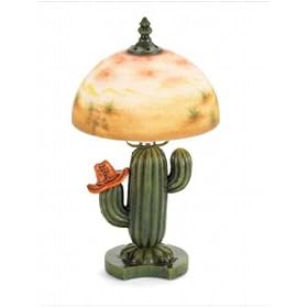 Cactus Glass Shade Lamp CT-37173 by Custom Phones - Fun Home Products