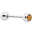 Natural Stone Tiger's Eye Barbell Tongue Ring