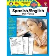 100+ Series: Spanish English Math Practice, Grade 3 (The 100 + Series) by School Specialty Publishing