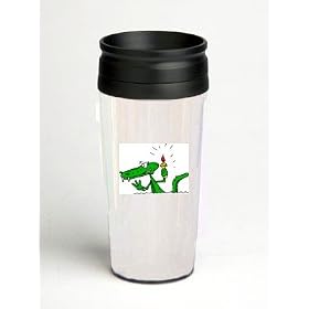 16 oz. Double Wall Insulated Tumbler with alligator with a candle - Paper Insert by SHOPZEUS