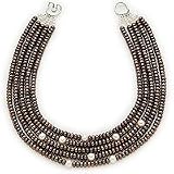 STG Chocolate Pearl 5 strands Necklace