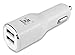 iXCC Dual USB 4.8Amp 24W Universal High Capacity Fast Car Charger Bundle with 8-Pin Lightning Cable (Apple MFi Certified) for Apple Devices - White